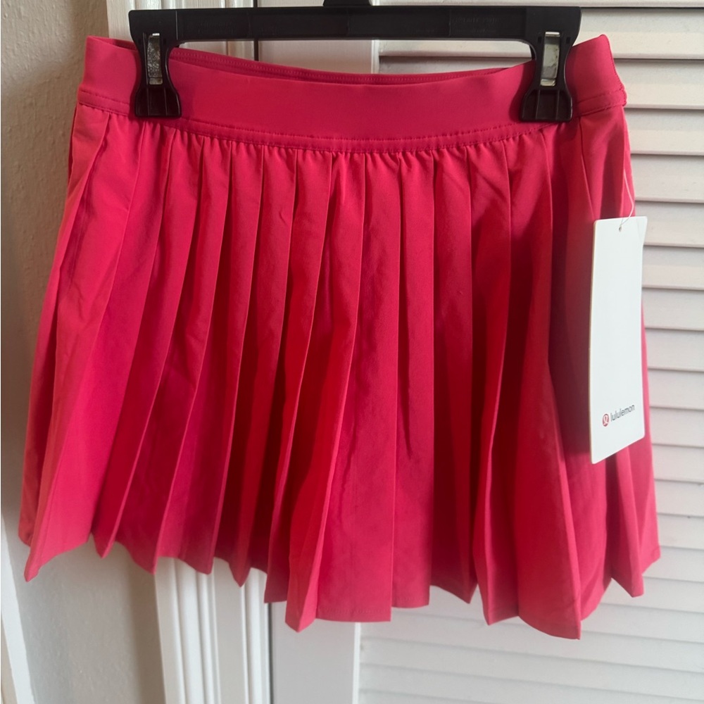 Lululemon Athletica Glaze Pink high-rise Pleated tennis  Mini Skirt